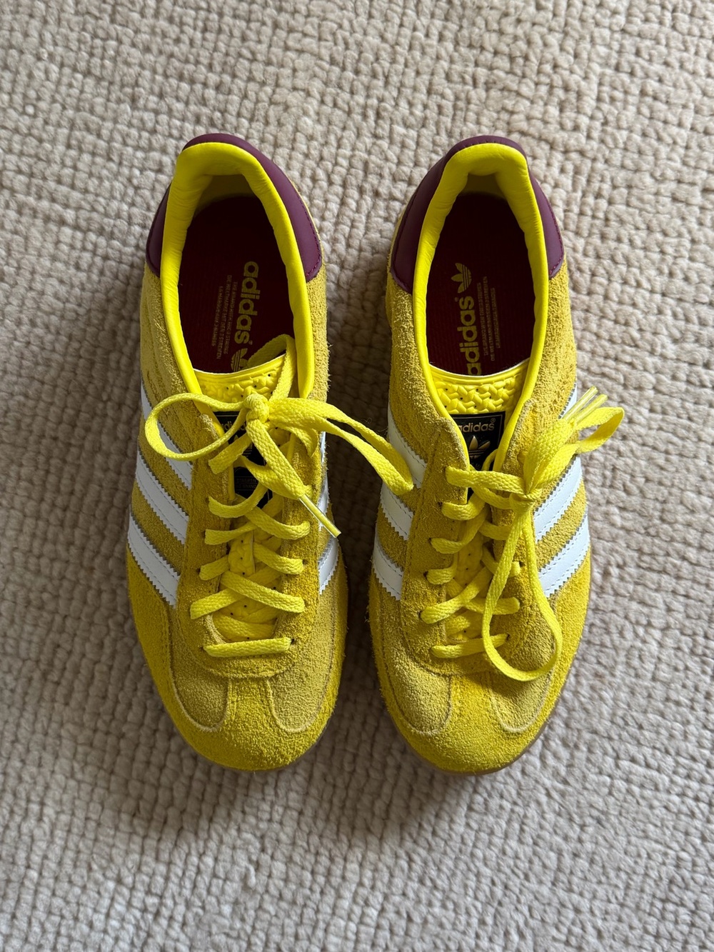 Adidas Gazelle Yellow Suede Sneakers